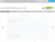 Tablet Screenshot of lakesidenetball.com